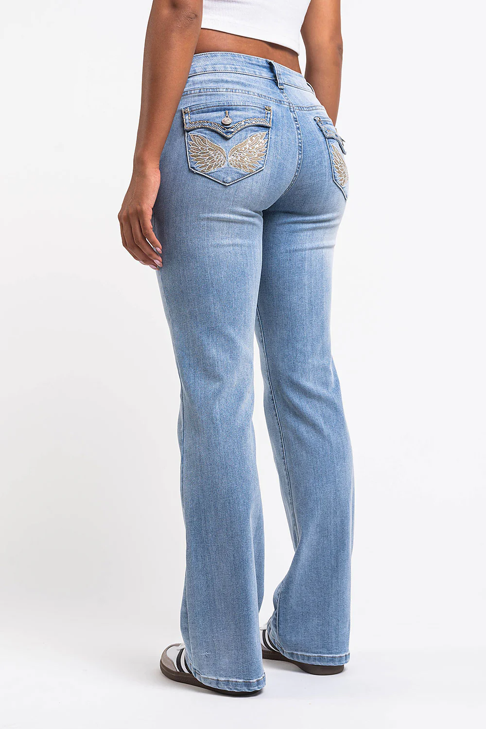 Taylor 01Low Bootcut Jeans - Bleach Blue - Image 3