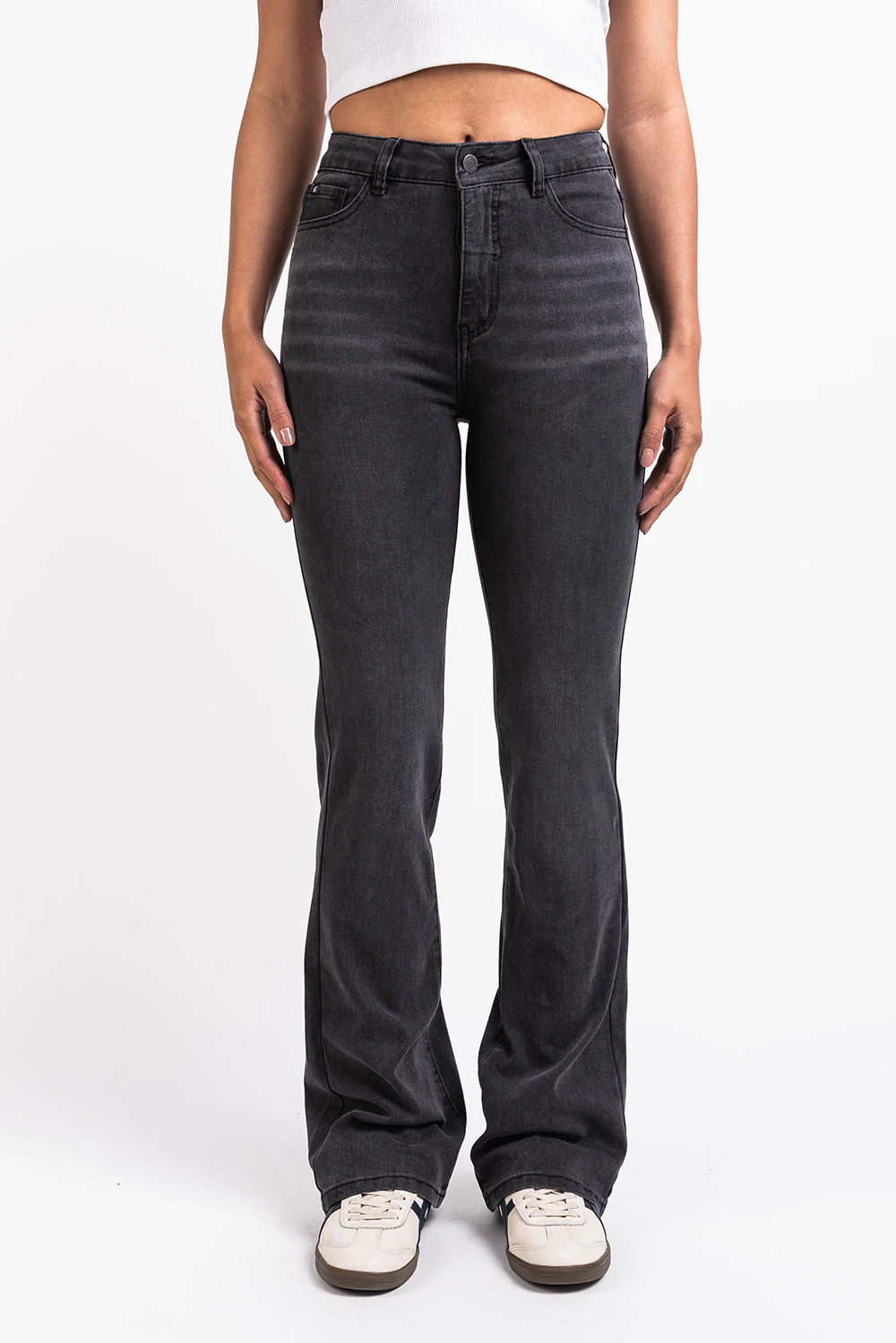 Taylor 02High Bootcut Jeans - Washed Black - Image 3