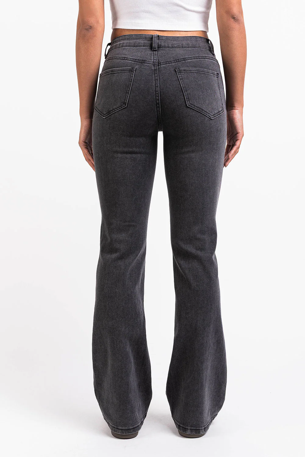 Taylor 02Mid Bootcut Jeans - Washed Black - Image 5