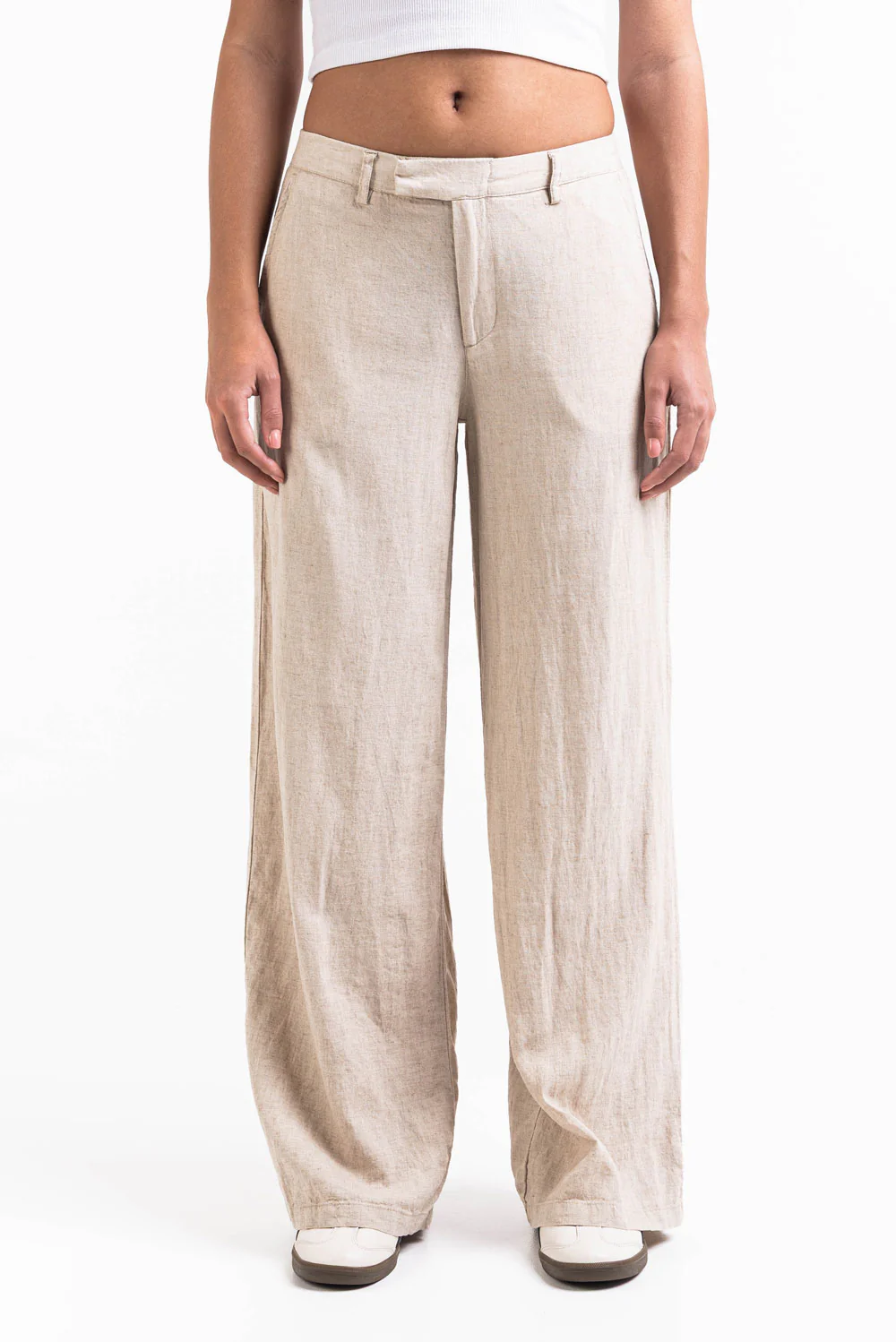 Thilde 02Mid Vida Linnebyxor - Beige - Image 4