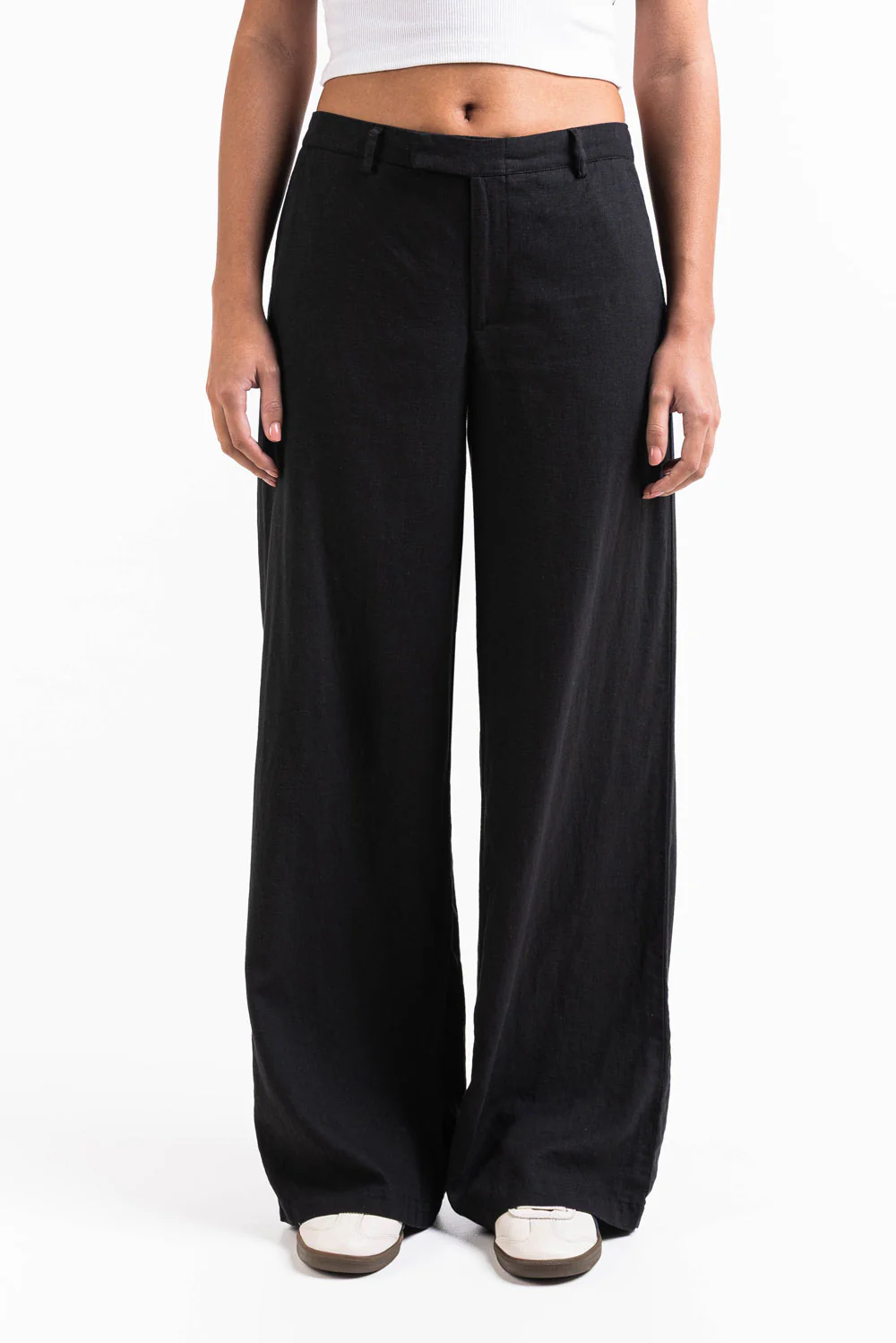Thilde 02Mid Vida Linnebyxor - Black - Image 4