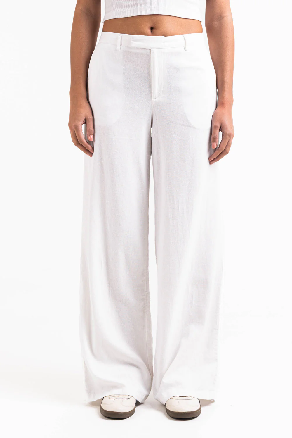 Thilde 02Mid Vida Linnebyxor - White - Image 5